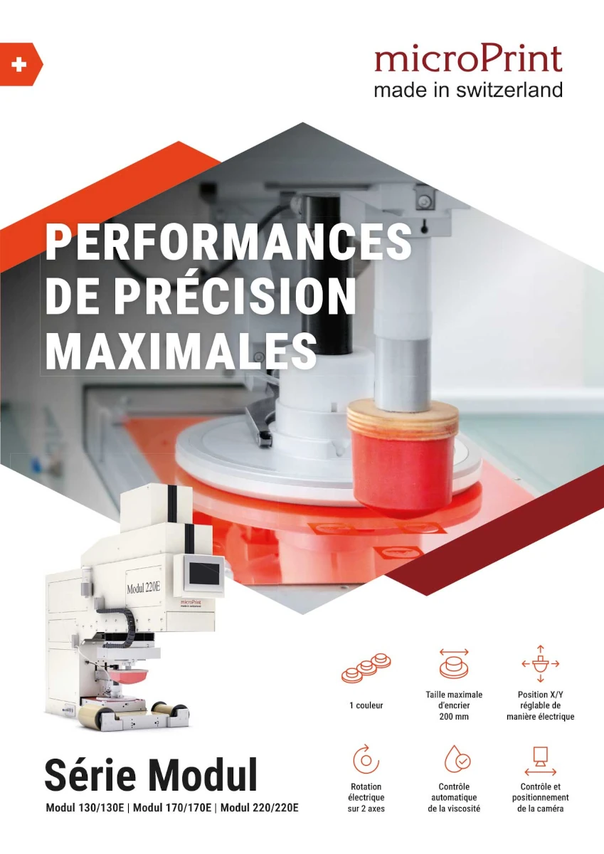 Brochure Produit : Machine de Tampographie – Série Modul